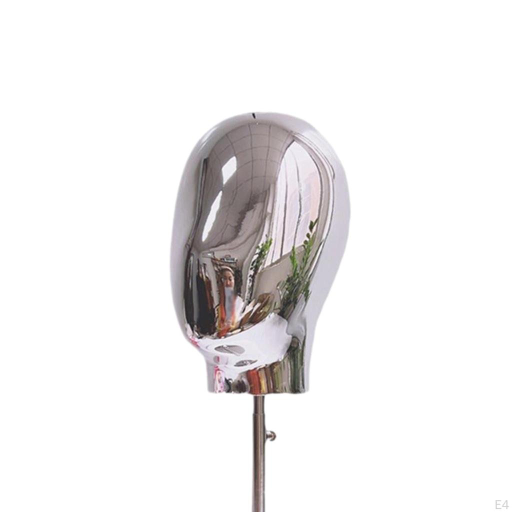 Hairpieces Display Stand Mannequin Head Model Metal Base 17.72-22.83inch Tall for Barbershop