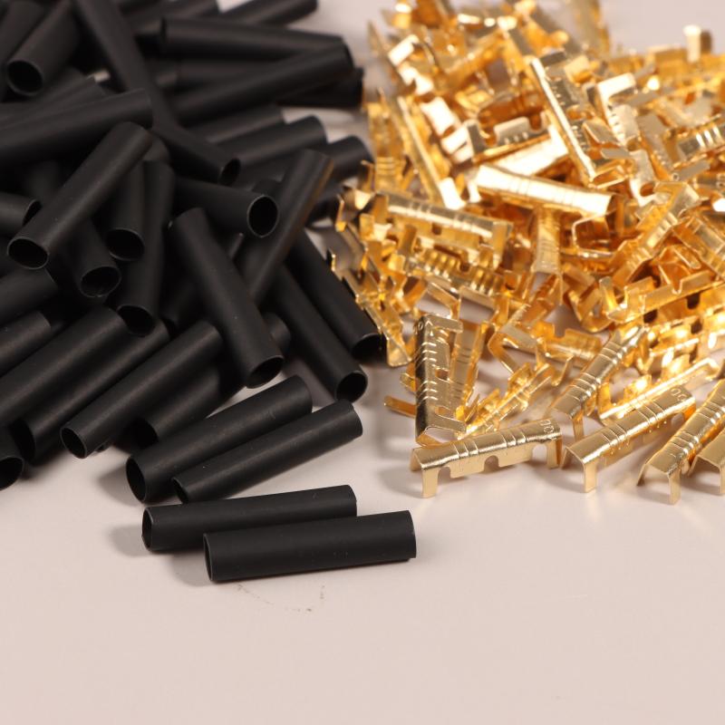 U-Shaped Electrical Wire Connectors Set 0.5-1.5mm² With Heat Shrink Tube Kits Crimp Terminals Block For Fast Wiring Cable Lock