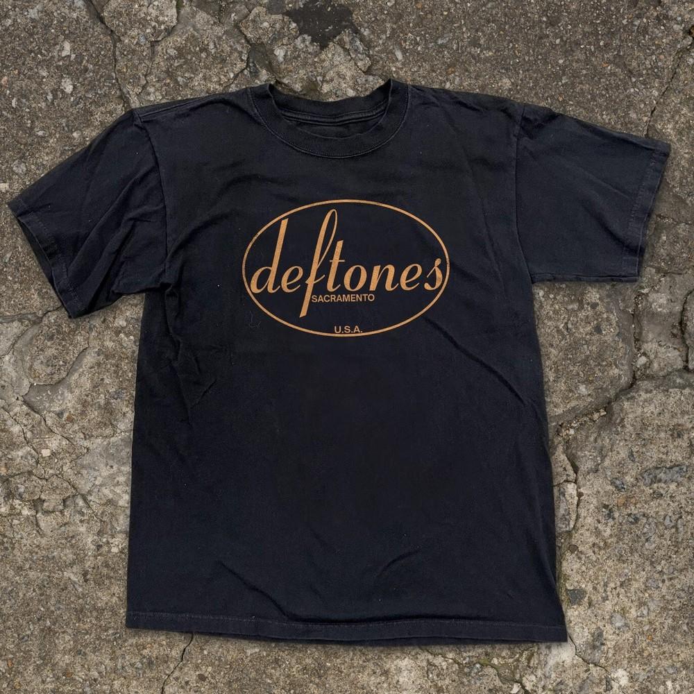 Графическая футболка Deftones 90-х | Унисекс Черная футболка S-5XL Унисекс Футболка