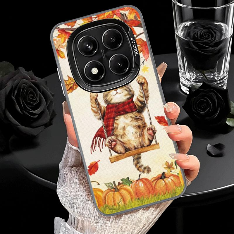 Чехол для телефона «Счастливая осень» с тыквой, мягкий, для Xiaomi Redmi Note 13 14 15 Pro Plus 12S 12 11S 11 11T 10S 10, противоударная задняя крышка