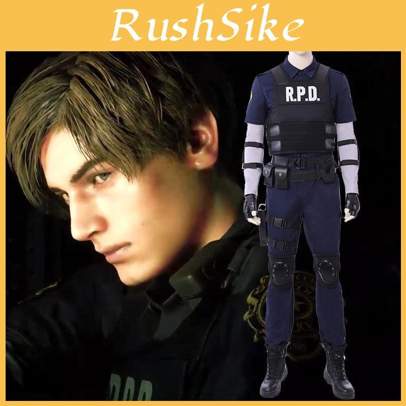 Зло 2 Ремейк Resident Biohazard Re2 Леон Скотт Кеннеди Косплей Полицейский Костюм