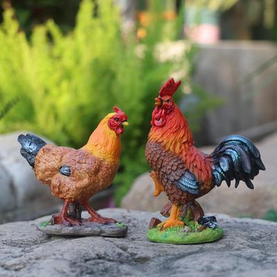 Фигурка петуха из смолы: Креативный декор для гостиной, офиса, сада или балкона