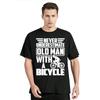 Never Underestimate An Old Man With A Bicycle Print T-shirt New Mens Clothing Oversized Tshirt Casual  T Shirt O-neck Tops