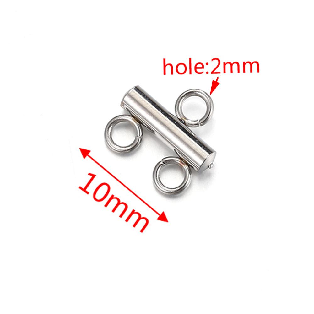 20pcs Stainless Steel Necklace Bracelet Layer Clasps Pendant Bail Connect Tassel DIY Connectors Jewelry Making Earrings Supplies