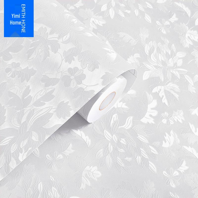 Самоклеящиеся водонепроницаемые обои с льняной текстурой для спальни и гостиной - Утолщенные, однотонные, влагостойкие, простой дизайн.