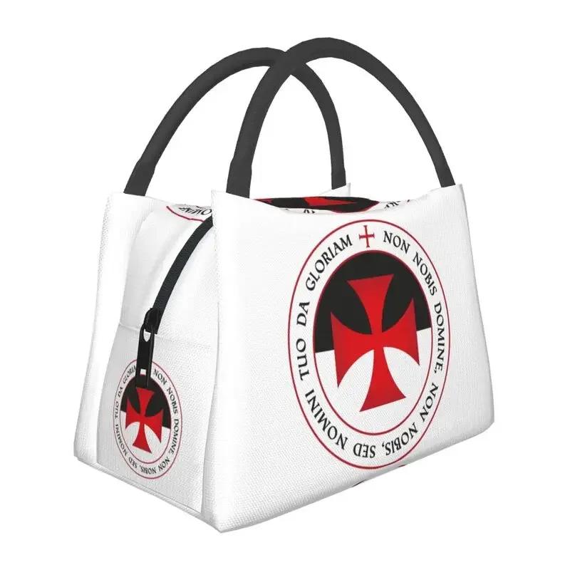 Портативный ланч-бокс с флагом тамплиеров, термохолодильник для еды, изолированный ланч-бокс для офиса, контейнер для пикника