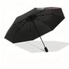 8-Rib Reinforced Automatic Open/Close Vinyl Record Umbrella - Lightweight Durable Compact Folding Beach Umbrella with Vibrant