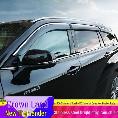 Солнцезащитные и ветрозащитные козырьки для Toyota Highlander четвертого поколения: Декорация оконного щитка "Корона Лу Фан"