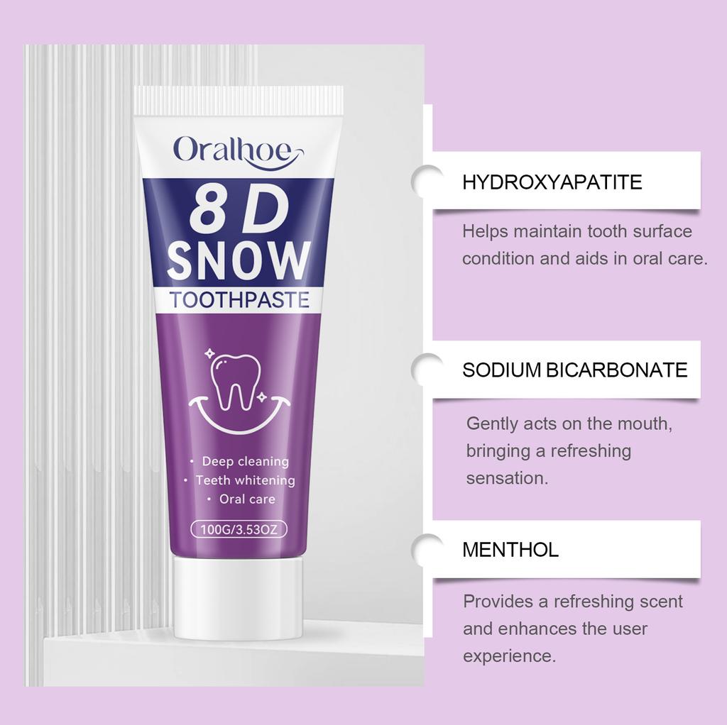 ORALHOE Purple Shine Toothpaste - Teeth Whitening,