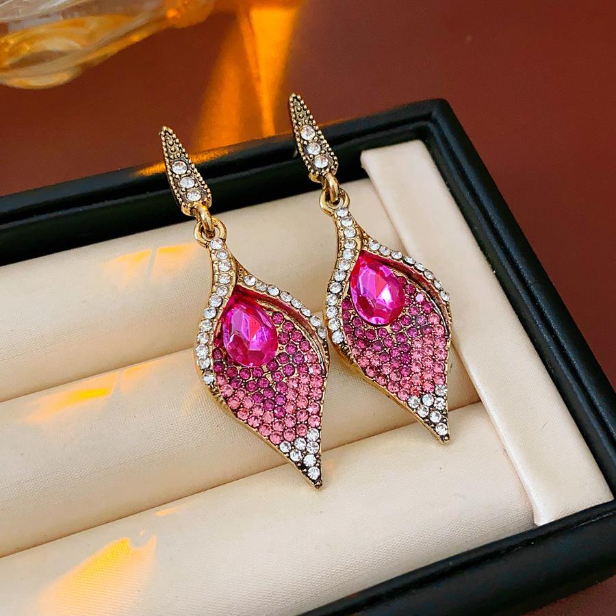 Винтажные этнические серьги со стразами для женщин, серьги-капли с подвеской, новая мода, женский свадебный циркон