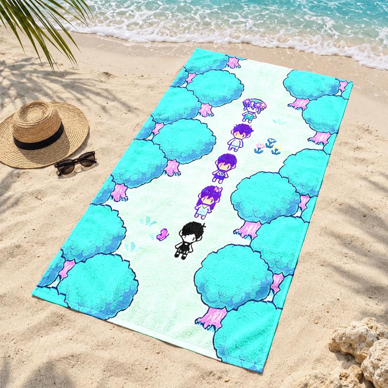Omori Beach Towel Quick Dry Sand Free Lightweight Beach Towels for Travel Swimming Camping