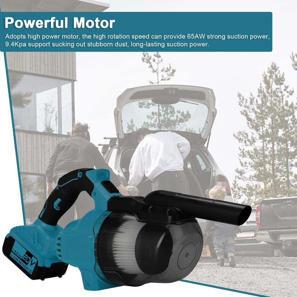 9.4Kpa литиевый автомобильный пылесос ручной домашний пылеуловитель 65AW мощная всасывающая машина