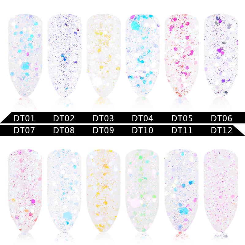1g Holographic Shiny Nail Art Glitter Powder Dust Decor Sequins Chrome Pigment