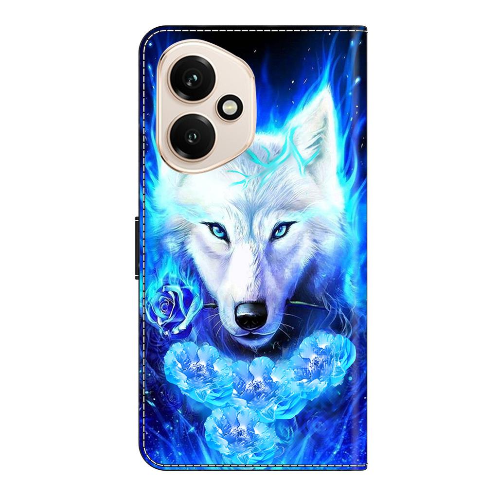 Для Honor 400 5G (Глобальный) Кожаный чехол с принтом, кошелек-подставка, откидная крышка для телефона