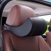 Memory Foam Car Neck Pillow with PU Leather Cover - Headrest Neck Support Cushion for Vehicle Interior Accessories