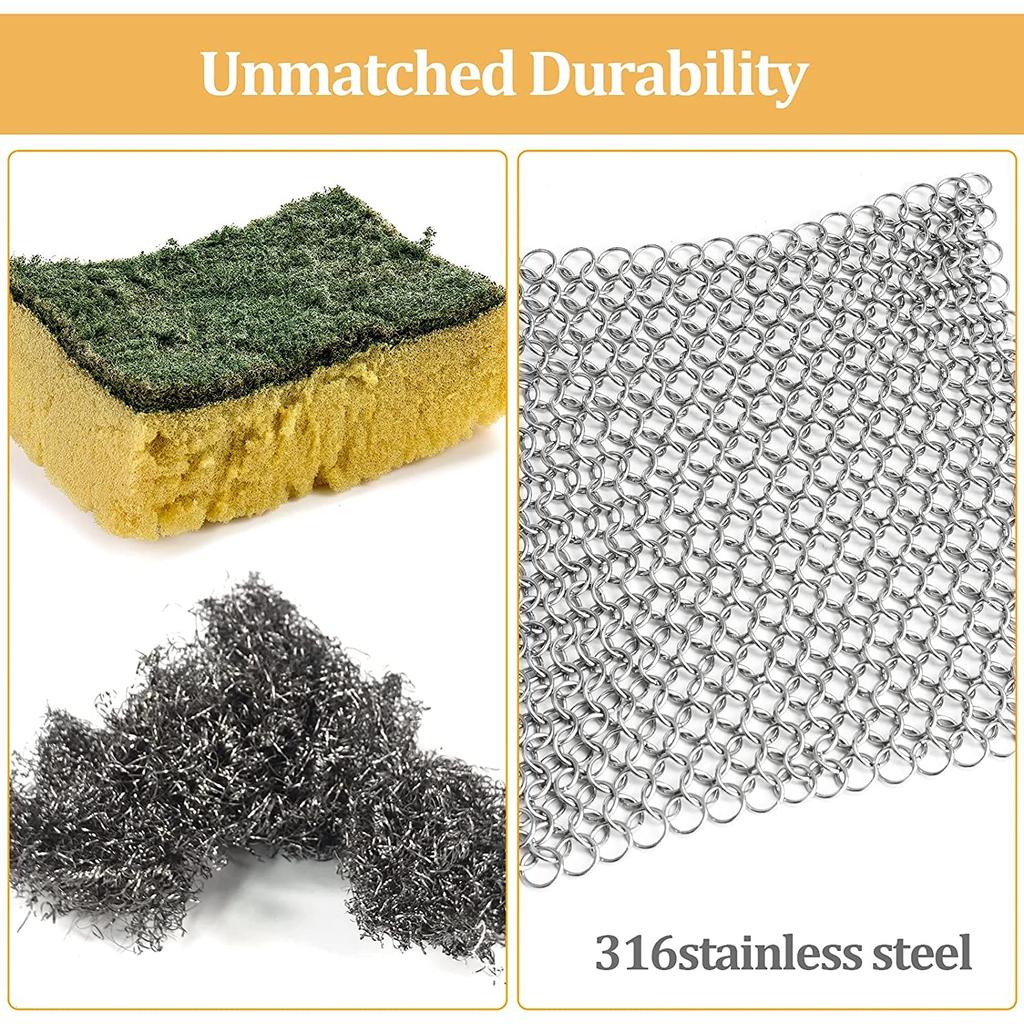 Leeseph кухонное чистящее кольцо из нержавеющей стали, очиститель, кольчуга, скруббер, аксессуары, многоразовая сетка для чистки, инструмент для дома