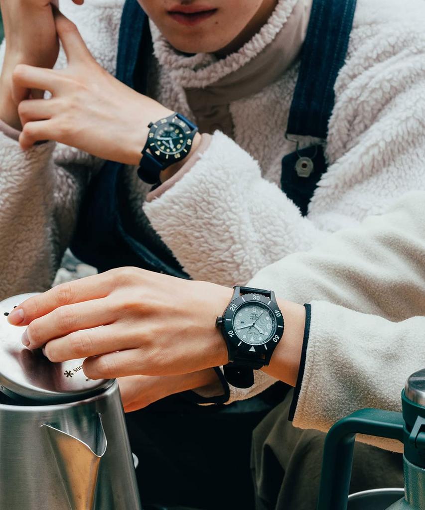 TRIWATriwa Men's & Women's (Unisex) Watch, Recycled Canvas Strap, Japan, Blue Gray X Black, TFO222-CL150101-J, TIME FOR SUB OCEANS CAMP, Genuine, 10