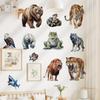 Африканские животные Наклейки на стену для детской комнаты Съемные Самоклеящиеся Лев Тигр Медведь Наклейки на стену для фона Декор для детской