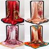 Chinese Style 90 * 90Cm Large Square Scarf Simulation Silk Scarf Scarf Shawl