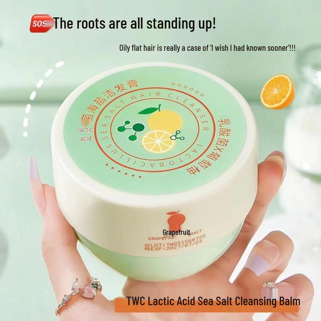 Очищающая паста для кожи головы с молочной кислотой и морской солью против перхоти - Отшелушивающий, Себорегулирующий и Противозудный шампунь.