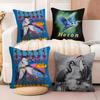Brand H-Heron Preston Cushion Cover Soft Plush Fabric Double-Sided Printed Sofa Cushion Cover for All Seasons Home Decor Gift