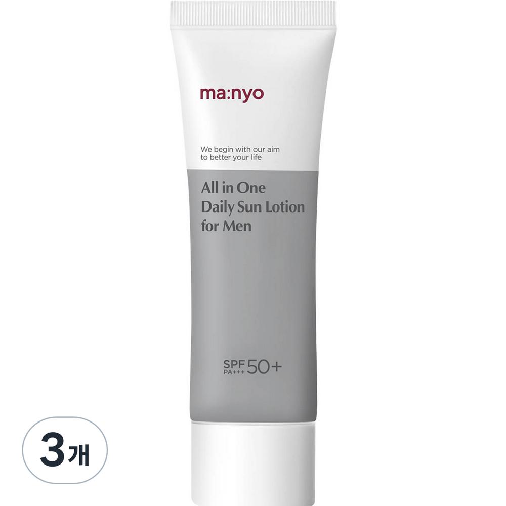 Manyo Factory Универсальный ежедневный солнцезащитный лосьон для мужчин SPF50+ PA+++ 50 мл 3 шт.