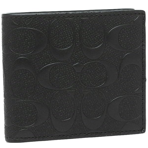 Coach Men's Bifold Wallet, F75363, Black, Outlet, Used