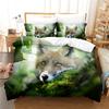 Fox Duvet Cover Set King/Queen Size Orange Lovely Fox Bedding Set For Kids Teens Boys Wild Animal 2/3Pcs Polyester Quilt Cover