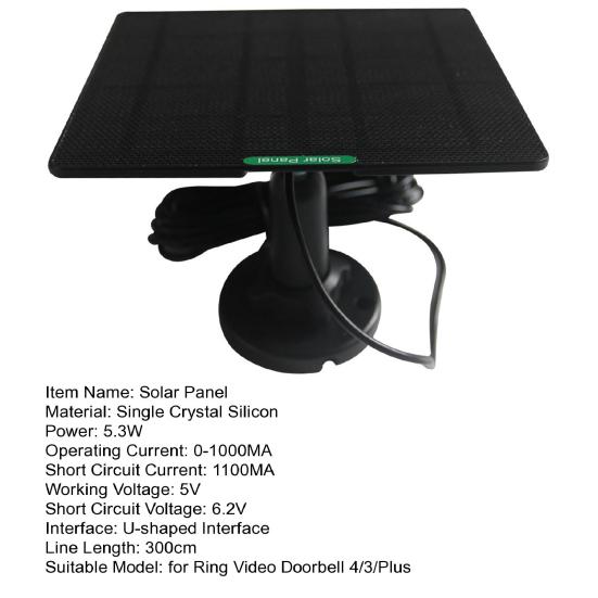 Солнечная панель Защита от короткого замыкания Универсальная Камера Безопасности Наблюдение Настенное крепление