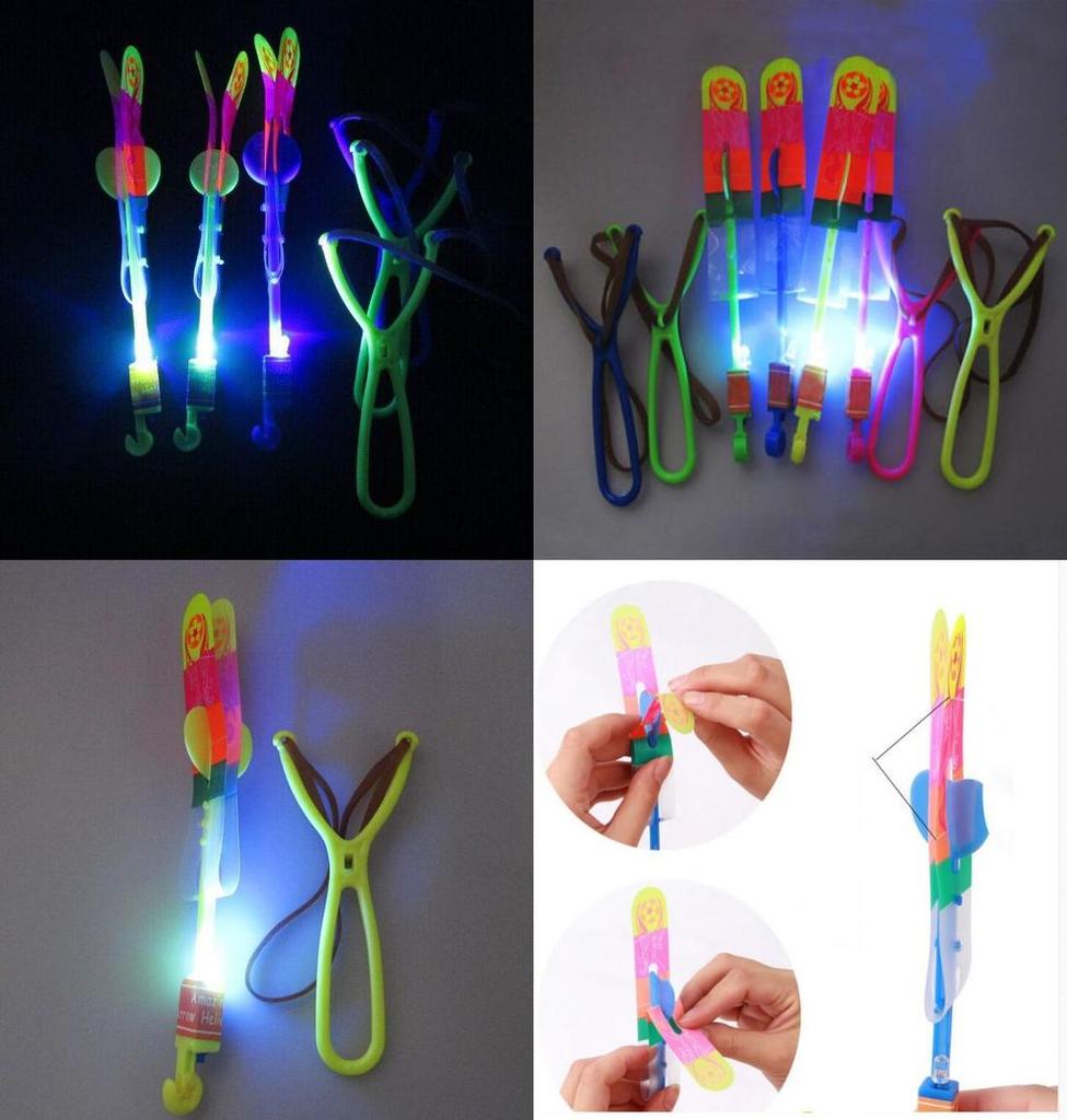 Colorful Led Sling Shot Toy Arrow Copter Perfect For Fun Indoor And Outdoor Play
