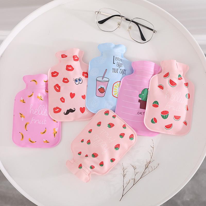 Корейская прозрачная мультяшная перламутровая ткань, наполненная водой, взрывобезопасная, студенческая грелка для рук, сумка для горячей воды