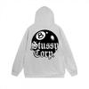Mens Hooded Zip-Up Sweatshirt With Letter Print Loose Fit Cotton Pullover Winter Daily Wear
