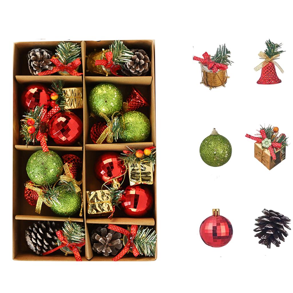 Christmas Decorations, Christmas Balls, Bells, Gift Bags,  Cones, Drums, Christmas Tree Ornaments