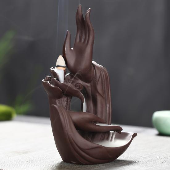 Керамическая рука Будды, модная курильница для вечеринки, домашний держатель, украшение для дома, медитации, курильница