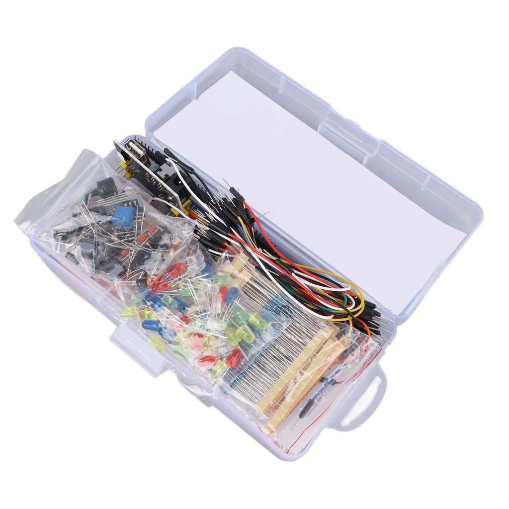 Стартовый набор электроники Веселый ассортимент Компонент для разработки Конденсаторы Резисторы Транзисторы