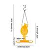 Weatherproof Hanging Oriole Bird Feeder Decorative Spill Proof Metal Bird Feeding Platform with S Hook PP Bowls