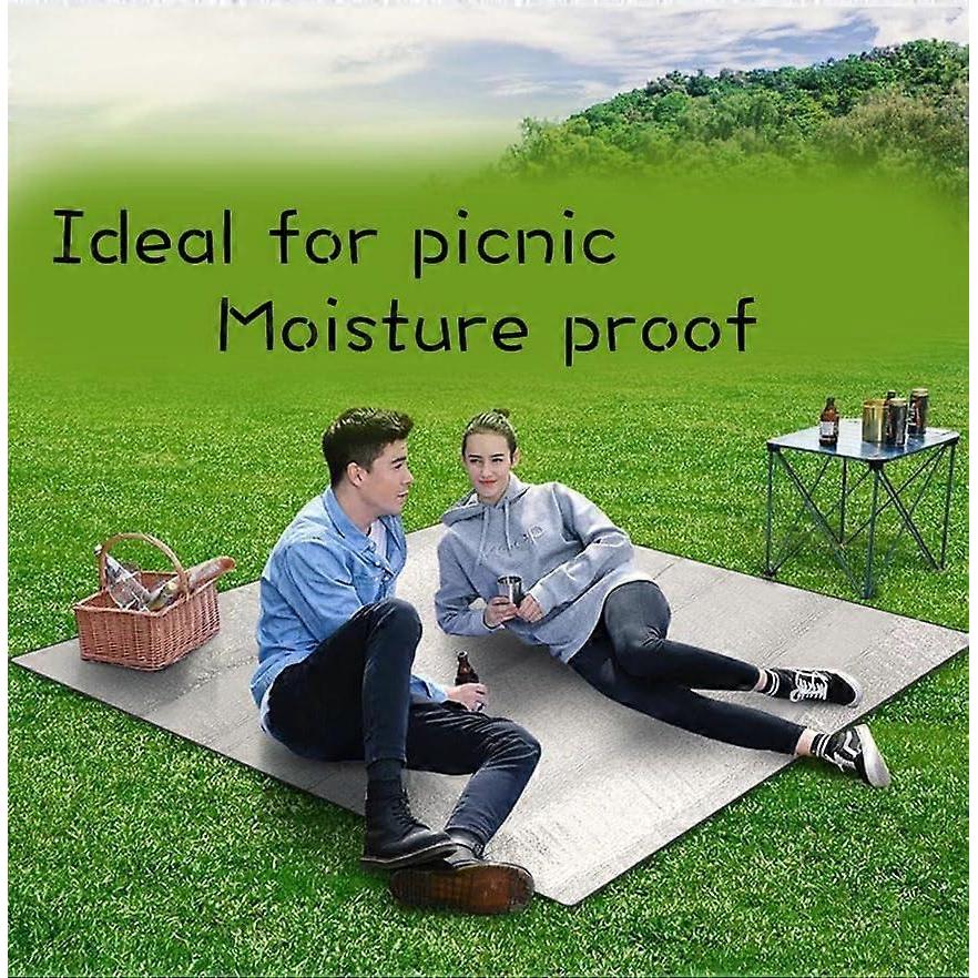 Aluminium Camping Mat, Foam Sleeping Mat for Camping, Aluminium Foil Insulation Mat, Tent Mat 200x150cm