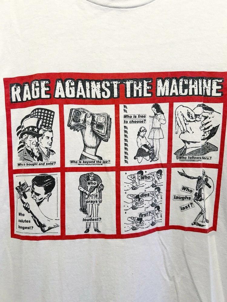Подарок для фанатов группы Rage Against the Machine Белая футболка из плотного хлопка AG946 Унисекс футболка
