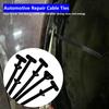 Нейлоновая универсальная пряжка для кабельных стяжек, сверхпрочные хомуты с кнопочным дизайном, автомобильные пластиковые хомуты-клипсы на молнии, инструмент для автомобиля