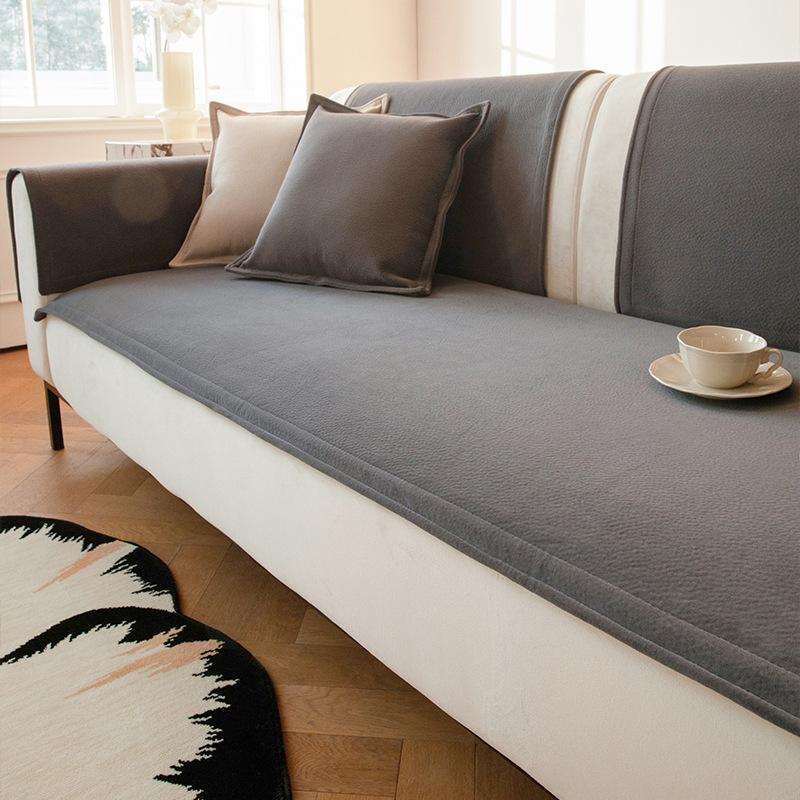 Подушка для дивана, универсальные нескользящие подушки для сиденья на четыре сезона, простые современные прямые кожаные чехлы для диванов, тканевые чехлы