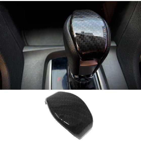 Carbon Fiber Grain Interior Gear Shift Knob Protector Cover Trim Sticker For Honda 10th Gen Civic 2016 2017 2018 2019 2020