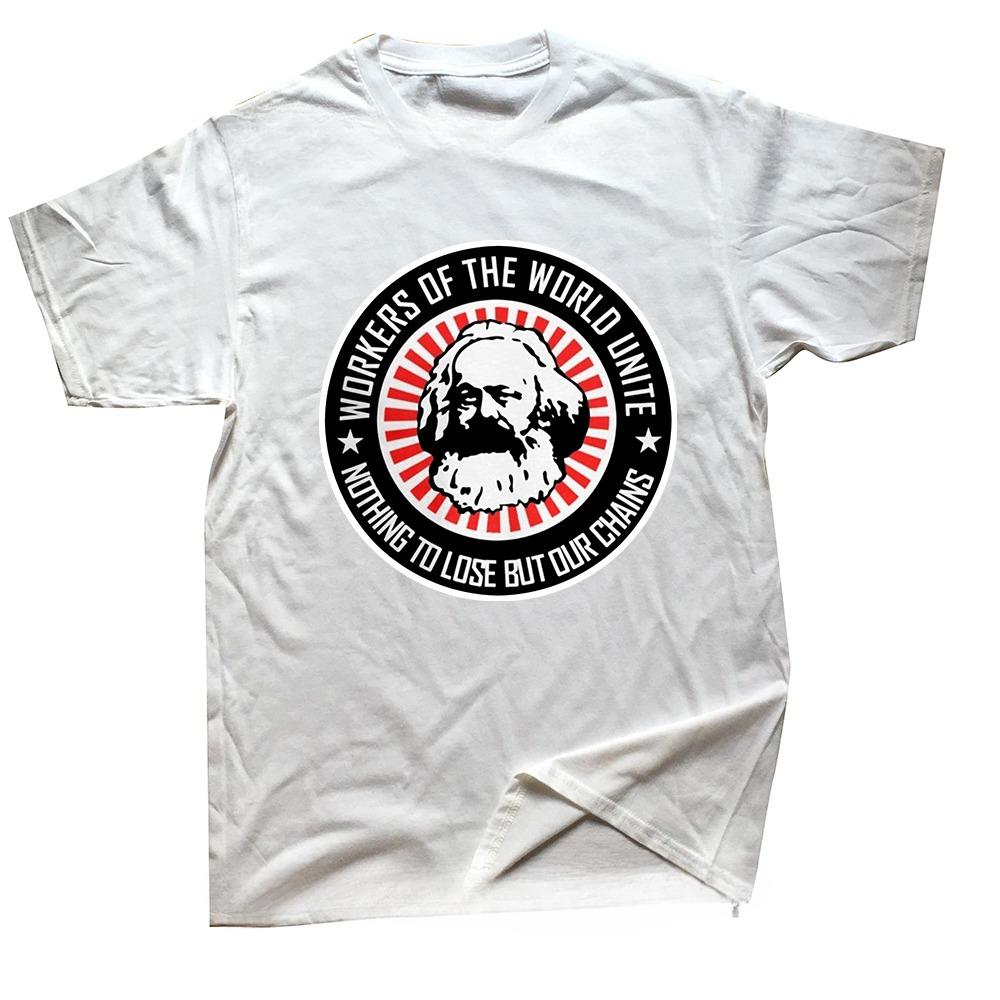 New Karl Marx Workers Unite Novelty Communism Marxism Socialism T Shirts Graphic Streetwear Short Sleeve Birthday Gifts Tshirt