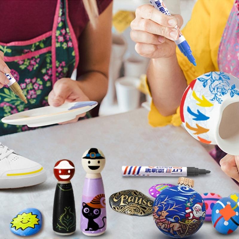 Tire Paint Pen Long Lasting Car Wheel Touch Up Paint Marker Pen Waterproof Oil Based Formula for Tire Restoration