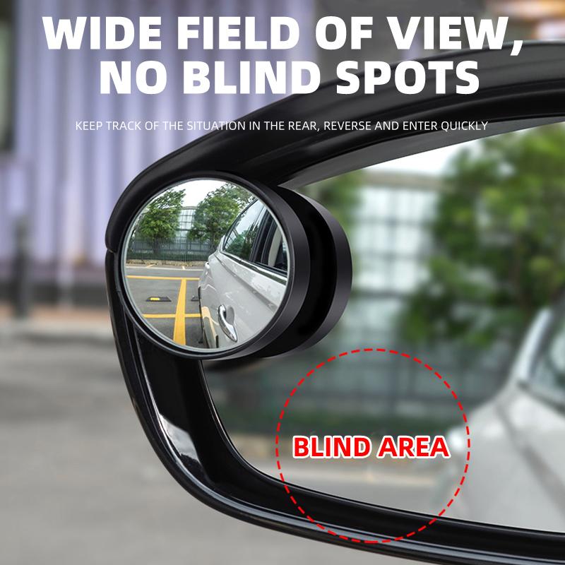 2in1 Car Rearview Mirror Rain Eyebrow Reversing Small Round Mirror for Cadillac Seville XT4 CT4 CT5 ATS SLR STS EXT CTS