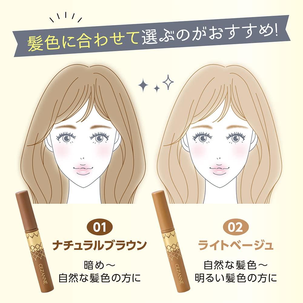 Тушь для бровей Cezanne 02 Light Beige 6,3 г Тушь для бровей High Colored Fiber Beige