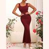 Women's Summer Elegant Knitted Fishtail Slimming Halter Long Dresses