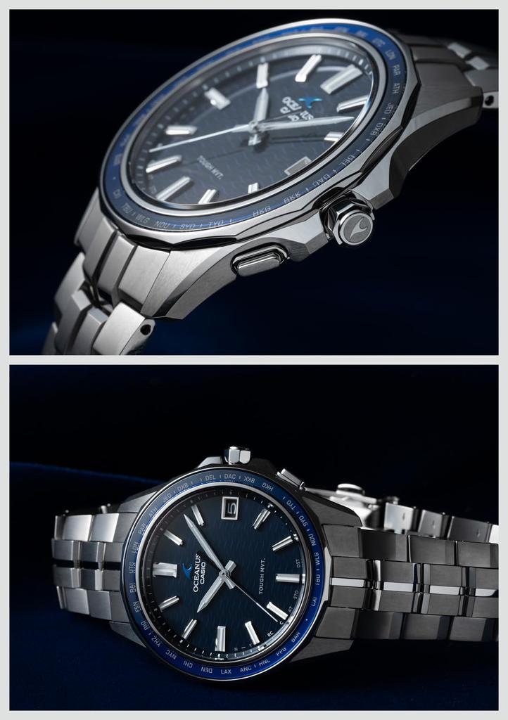 Часы Oceanus [Casio] Manta с Bluetooth-радио, солнечным сапфировым стеклом OCW-S400-2AJF, мужские, серебристые