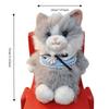 Lifelike Stuffed Animal Bag Fur Material Ragdoll Cat School Bag New Plush Backpack  Birthday Gift