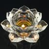 Clear Lotus Candle Holder Faux Crystal Flower Taper Pillar Tealight Candle Candleholder