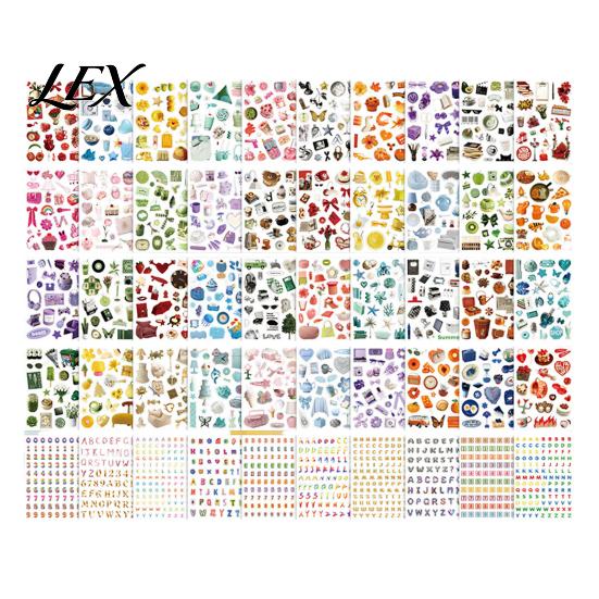 Retro Japanese Stickers 50 Pages Book, Korean Style Decorative Stickers, Adhesive Labels DIY Vinyl for Scrapbooking And Junk Journaling Phone